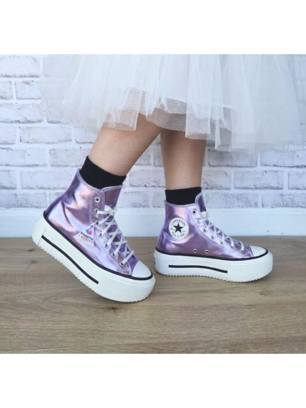 ⭐Converse Chuck Taylor All Star Lift Double Stack Purple 10 Womens Shoes A15163C